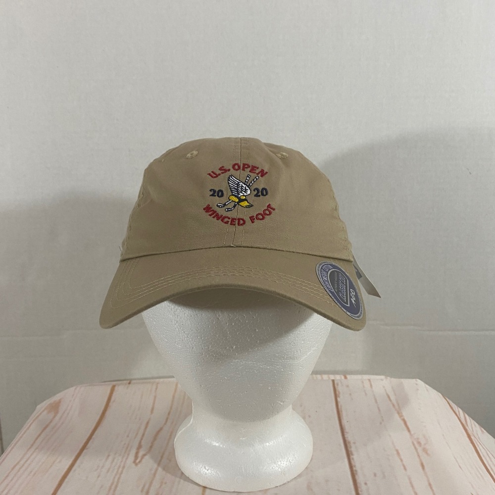 Ahead 2020 US Open Winged Foot Golf Hat Tan Lightweight Cotton Classic Cut NEW
